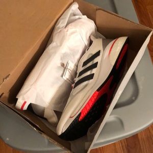 Adidas Supernova + Plus Running Shoes Size 13 White Red New READ